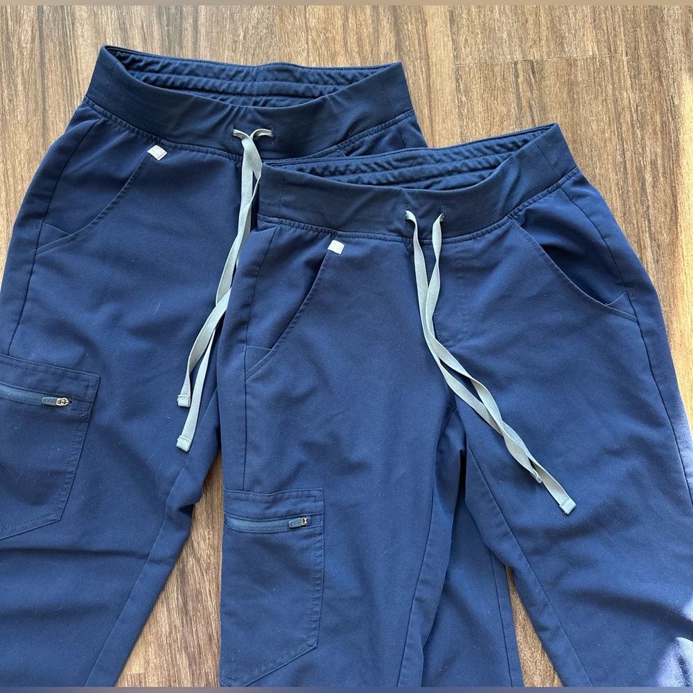 FIGS Set. Two Navy Zamora Jogger Scrub Pants in XXS.
